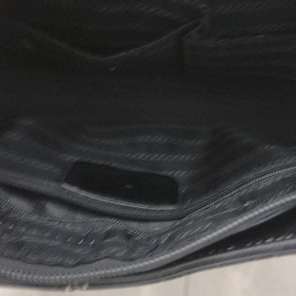 Faux Prada Black Leather Snakeskin Tote Bag Handbag - Picture 6 of 6